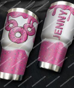 custom name mickey mouse and doughnut stainless steel tumbler 4(1)