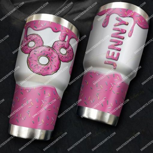 custom name mickey mouse and doughnut stainless steel tumbler 5(1)