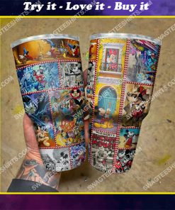 disneyland mickey mouse all over print steel tumbler