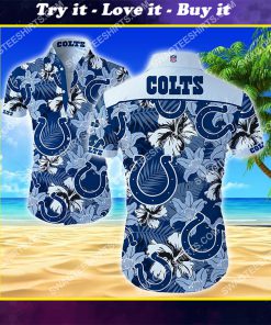football team indianapolis colts floral summer hawaiian shirt