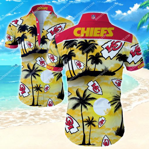 football team kansas city chiefs summer hawaiian shirt 2