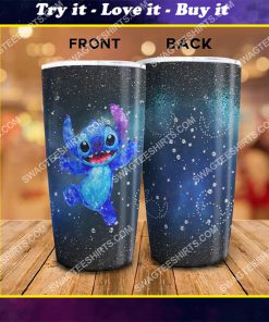 galaxy glitter lilo and stitch movie stainless steel tumbler