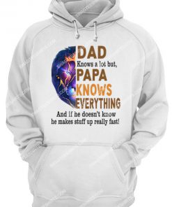 lion dad knows a lot but papa knows everything fathers day hoodie 1