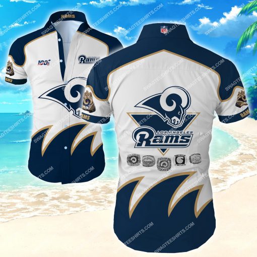 los angeles rams football team all over print hawaiian shirt 2