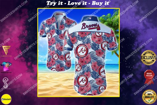 major league baseball atlanta braves summer hawaiian shirt