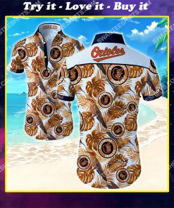 major league baseball baltimore orioles summer hawaiian shirt
