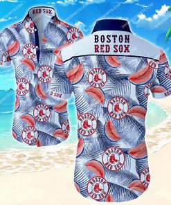 major league baseball boston red sox flower hawaiian shirt 2