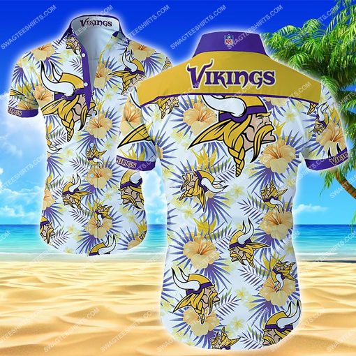 minnesota vikings floral all over print hawaiian shirt 2 - Copy