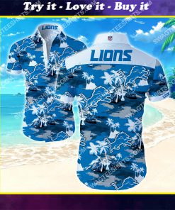 national football league detroit lions team hawaiian shirt