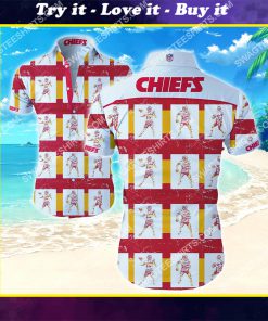 national football league kansas city chiefs team hawaiian shirt