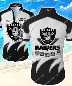 national football league las vegas raiders team hawaiian shirt 2