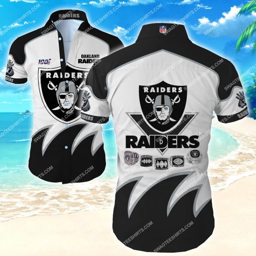 national football league las vegas raiders team hawaiian shirt 2