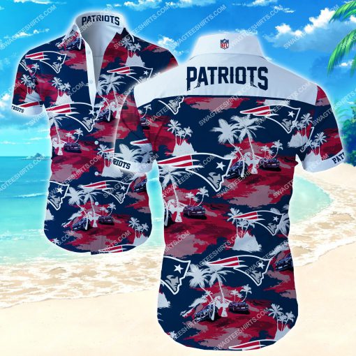 national football league new england patriots floral hawaiian shirt 2 - Copy