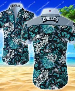 national football league philadelphia eagles floral hawaiian shirt 2 - Copy (2)