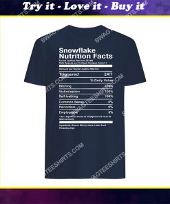 snowflake nutrition facts shirt