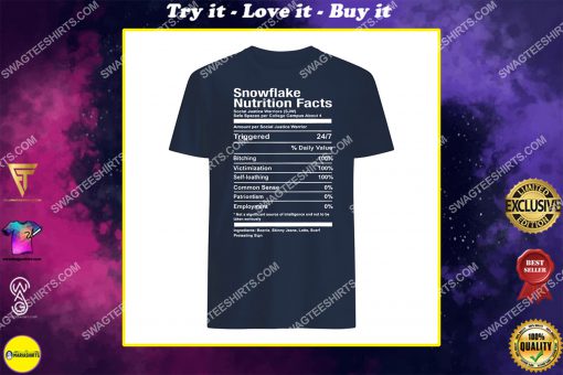 snowflake nutrition facts shirt