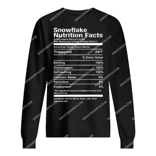 snowflake nutrition facts sweatshirt 1
