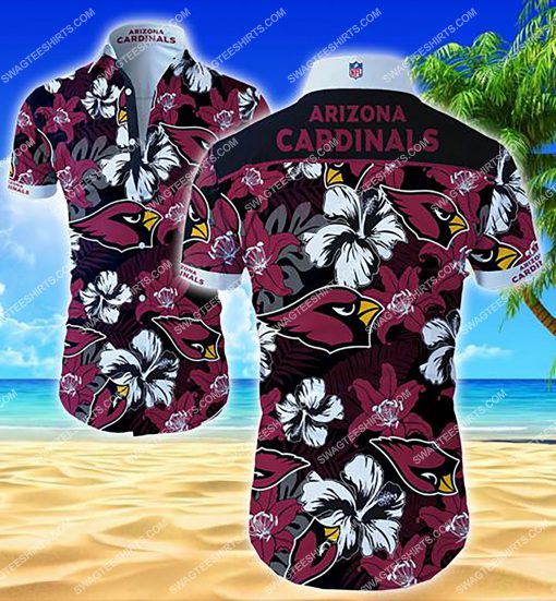 the arizona cardinals floral summer hawaiian shirt 2