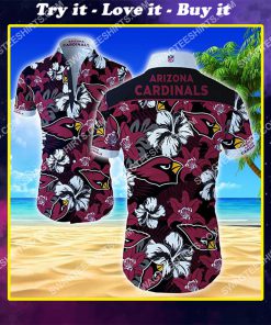 the arizona cardinals floral summer hawaiian shirt