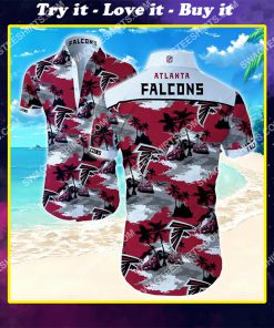 the atlanta falcons football team summer hawaiian shirt