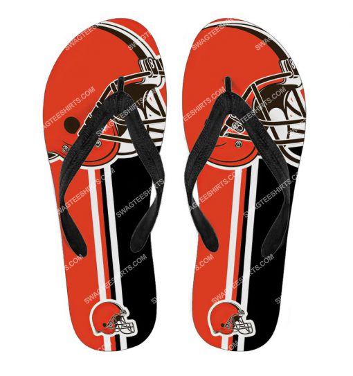 the cleveland browns football full printing flip flops 2