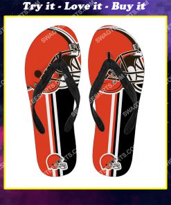 the cleveland browns football full printing flip flops