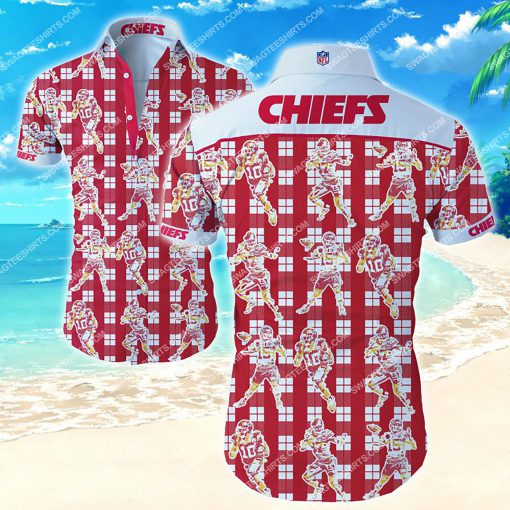 the kansas city chiefs football team summer hawaiian shirt 2