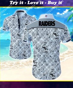 the las vegas raiders football team summer hawaiian shirt