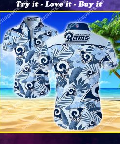 the los angeles rams team all over print hawaiian shirt