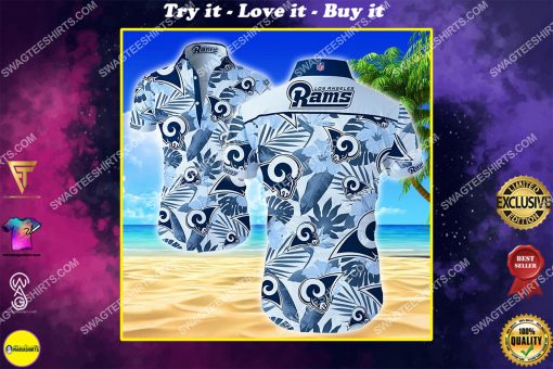 the los angeles rams team all over print hawaiian shirt