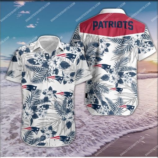 the new england patriots team all over print hawaiian shirt 2