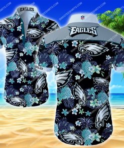 the philadelphia eagles flower tropical hawaiian shirt 2 - Copy (2)