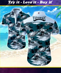 the philadelphia eagles football team hawaiian shirt