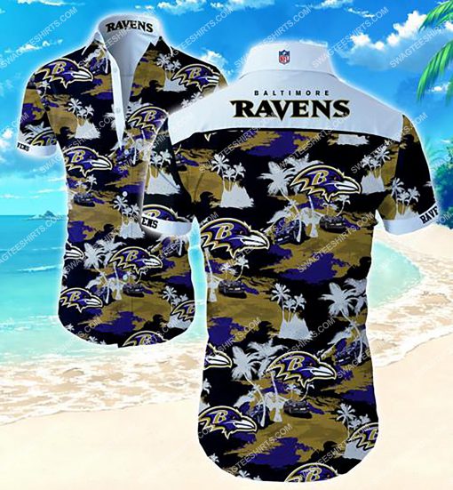 tropical baltimore ravens football team summer hawaiian shirt 2