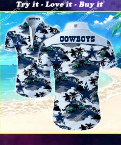 tropical dallas cowboys football team hawaiian shirt