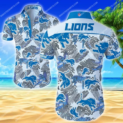 tropical detroit lions football team summer hawaiian shirt 2