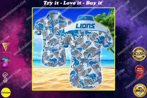tropical detroit lions football team summer hawaiian shirt
