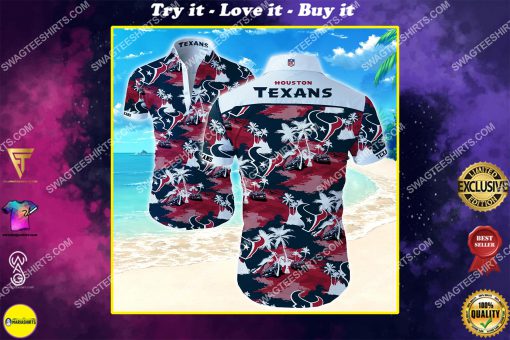 tropical flower houston texans summer hawaiian shirt