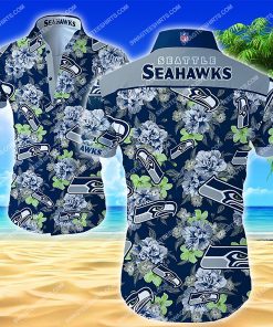 tropical flower seattle seahawks hawaiian shirt 2