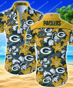 tropical green bay packers football team summer hawaiian shirt 2