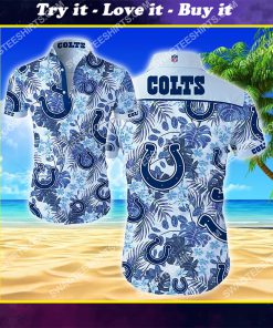 tropical indianapolis colts football team summer hawaiian shirt