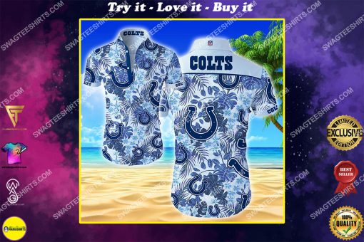 tropical indianapolis colts football team summer hawaiian shirt