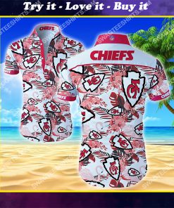tropical kansas city chiefs team summer hawaiian shirt