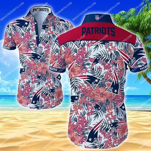 tropical new england patriots floral hawaiian shirt 2 - Copy (2)