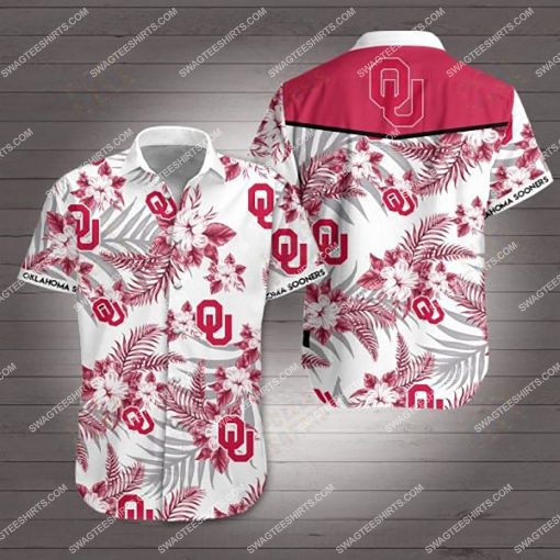 tropical oklahoma sooners football summer hawaiian shirt 2