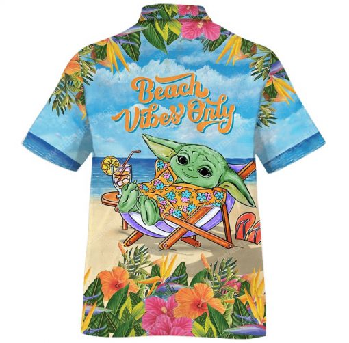 Beach vibes only baby yoda summer time hawaiian shirt 3(1)