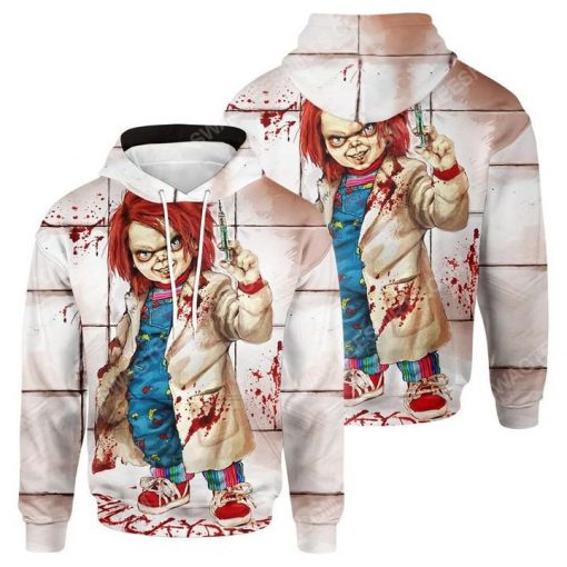 Chucky doll child's play horror movie halloween day hoodie 1