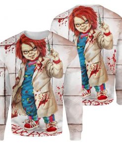 Chucky doll child's play horror movie halloween day sweater 1
