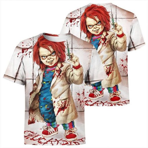Chucky doll child's play horror movie halloween day tshirt 1