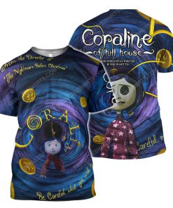 Coraline of hill house horror movie for halloween night tshirt 1